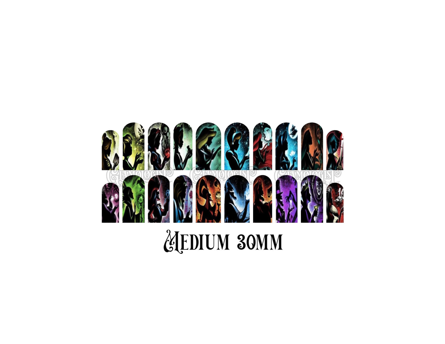 Dark Princess & Villians Nail Decal