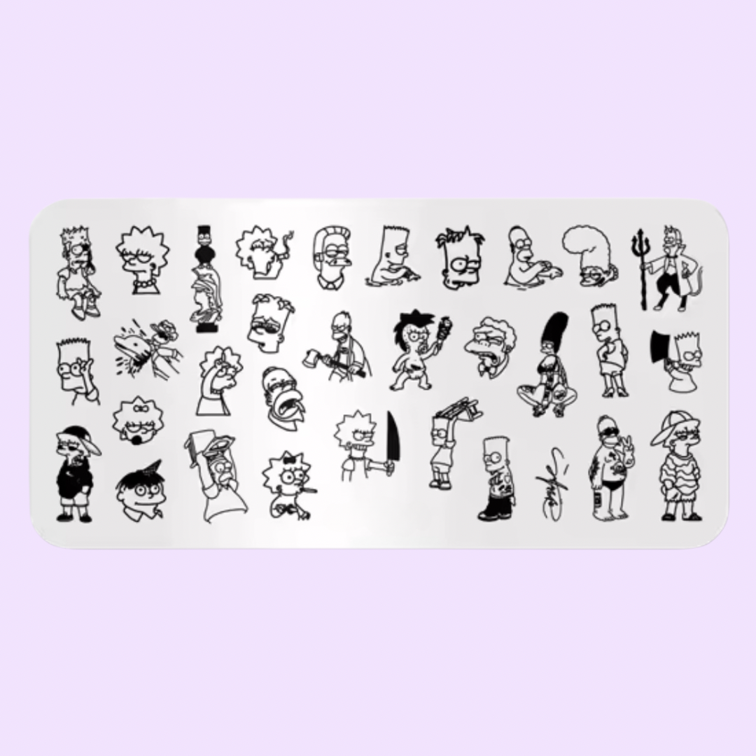 Bart & Fam Stamping Plate