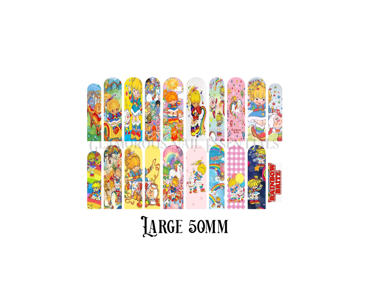 Rainbow Girlie Nail Decal