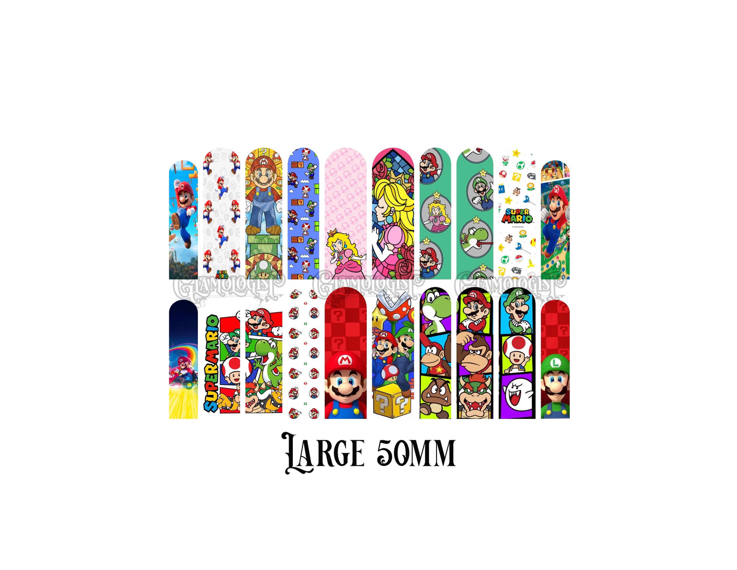 Mushroom Kingdom Nail Decal