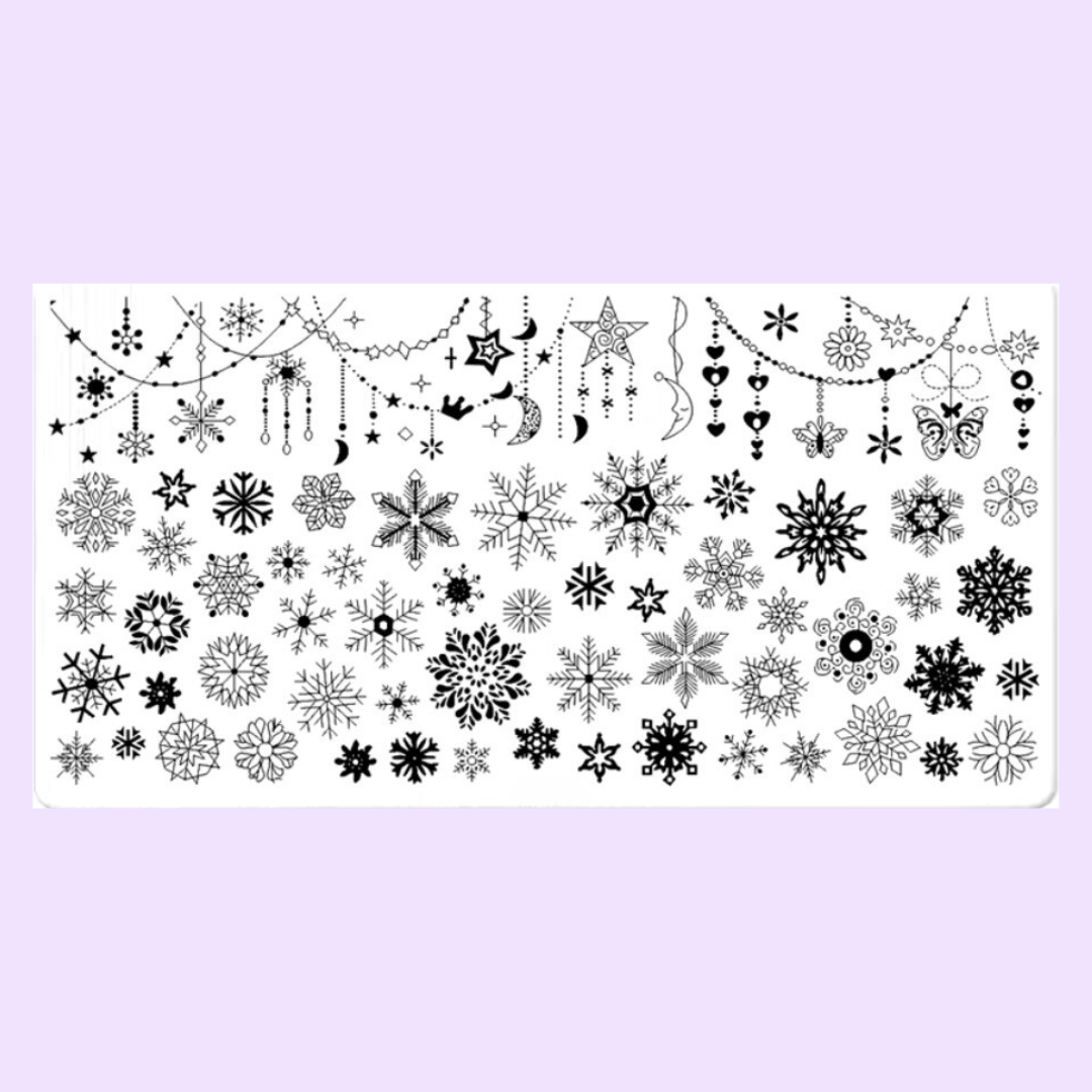 Snow Flakes Stamping Plate