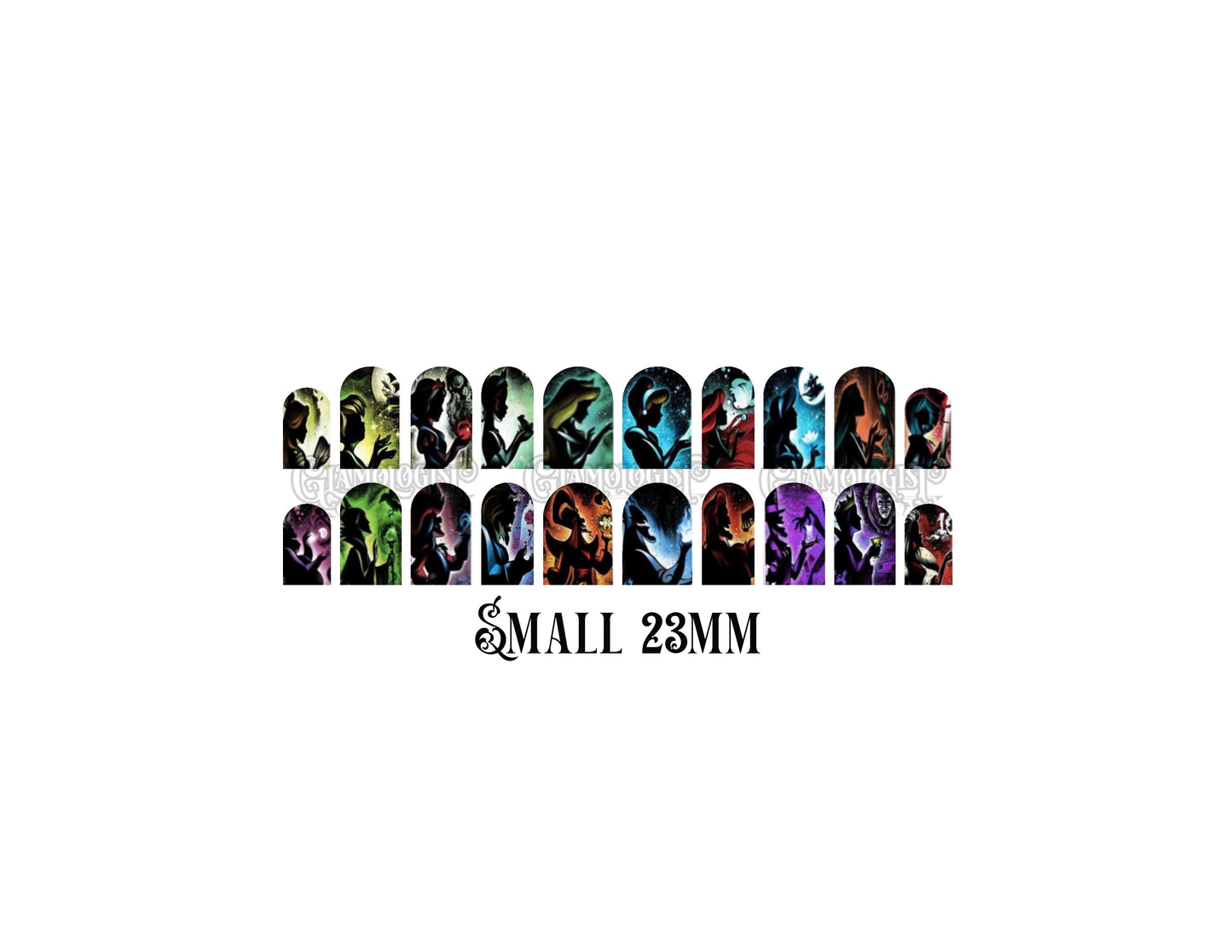 Dark Princess & Villians Nail Decal