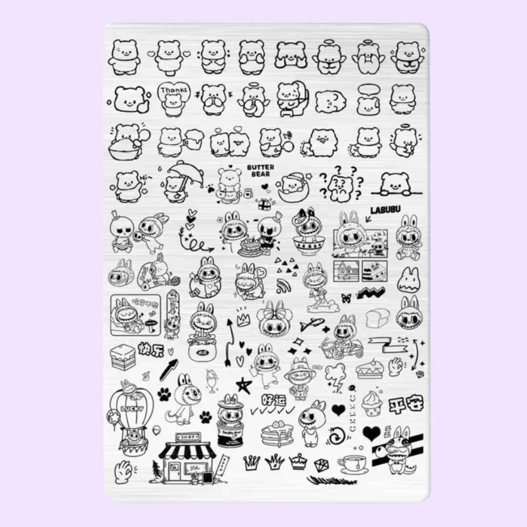 La Bobo &Butter Bear XL Stamping Plate