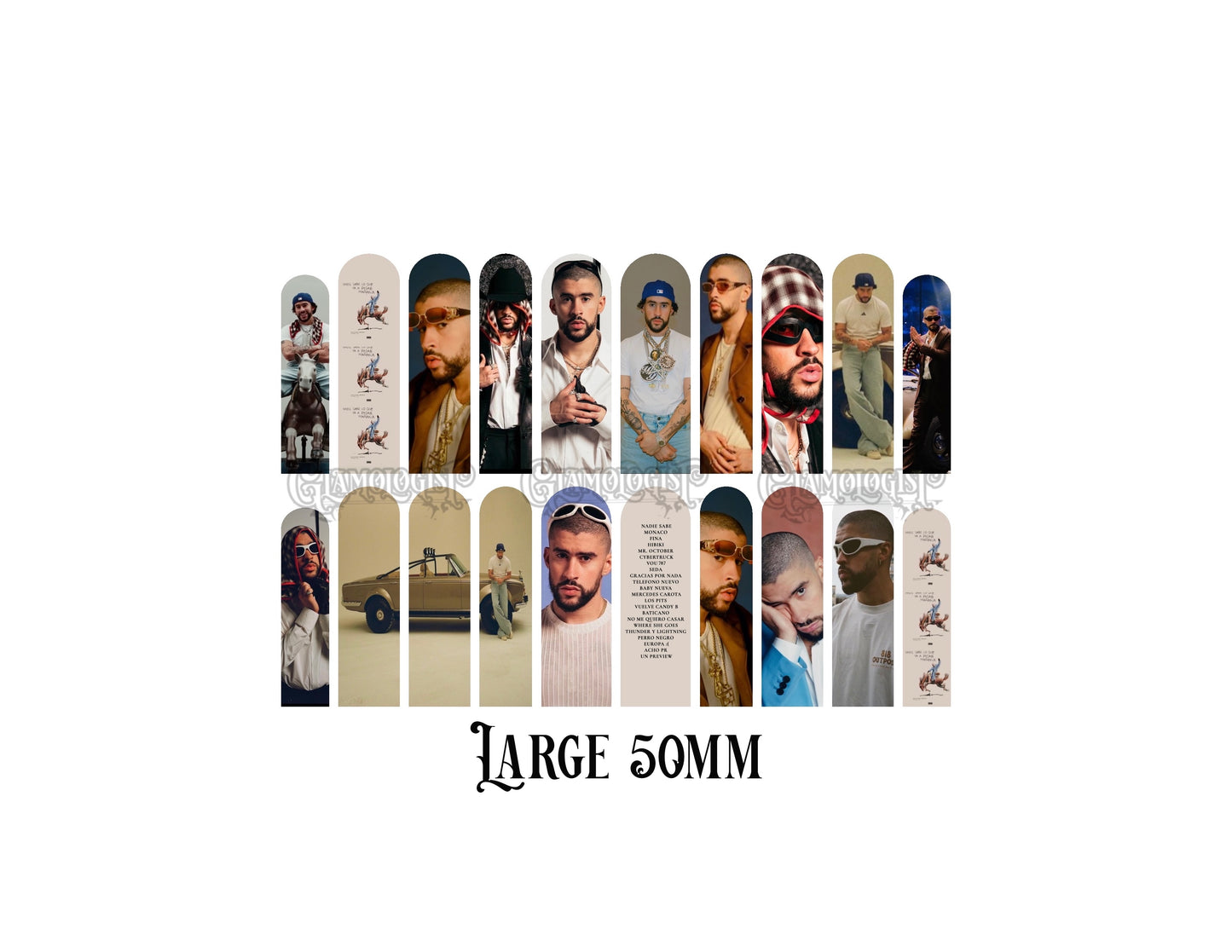 Bad Bunny Nail Decal