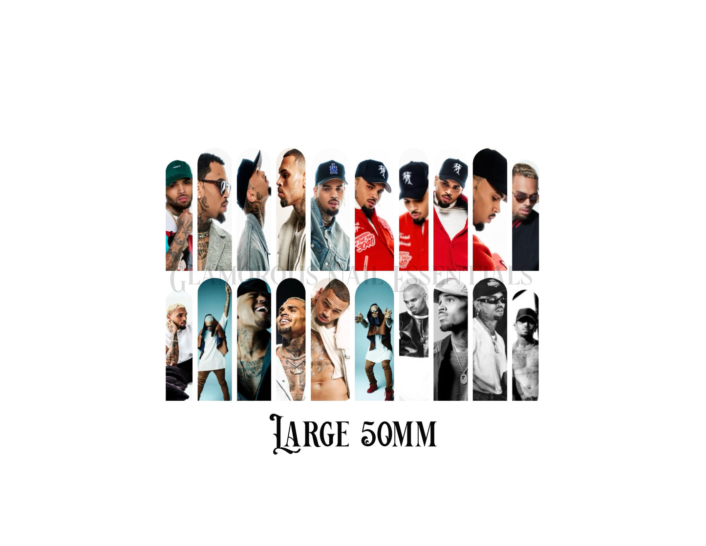 Chris Brown Nail Decal