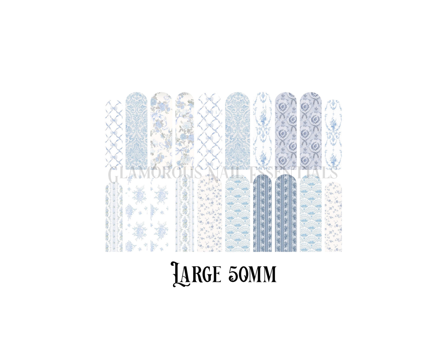 Blue Coquette Nail Decal