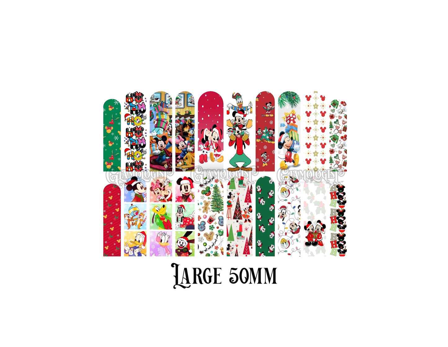 M and M Christmas Nail Decal