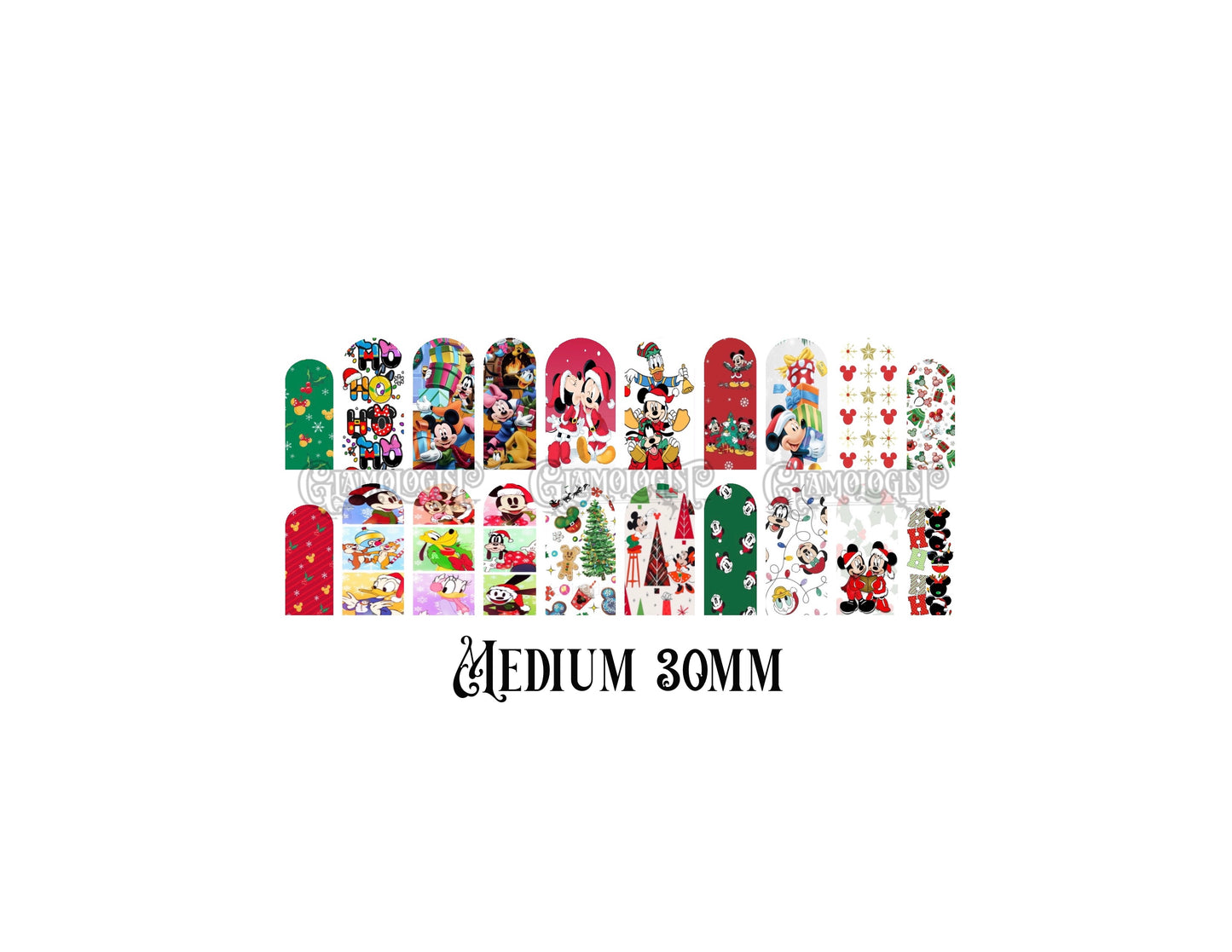 M and M Christmas Nail Decal