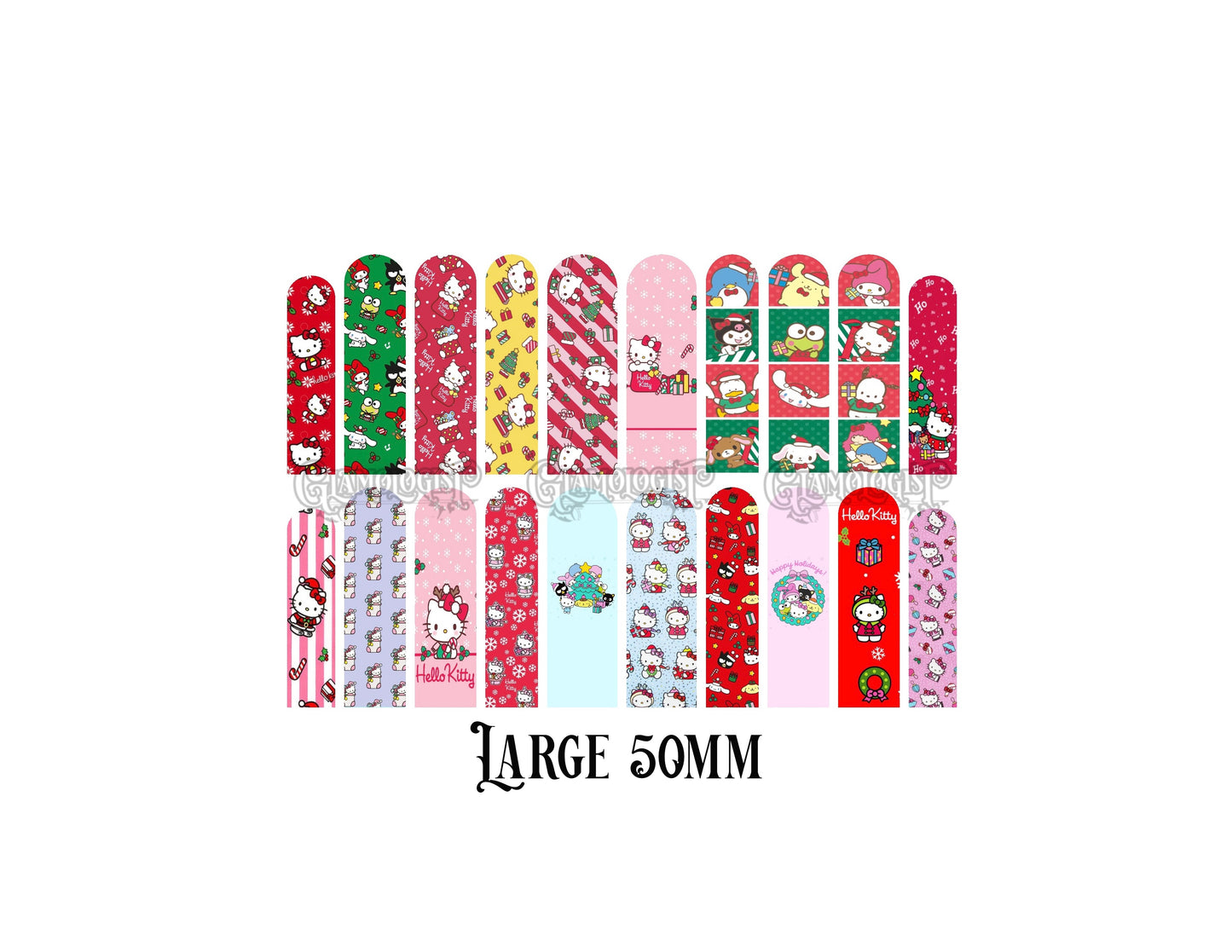 HK Christmas Nail Decal