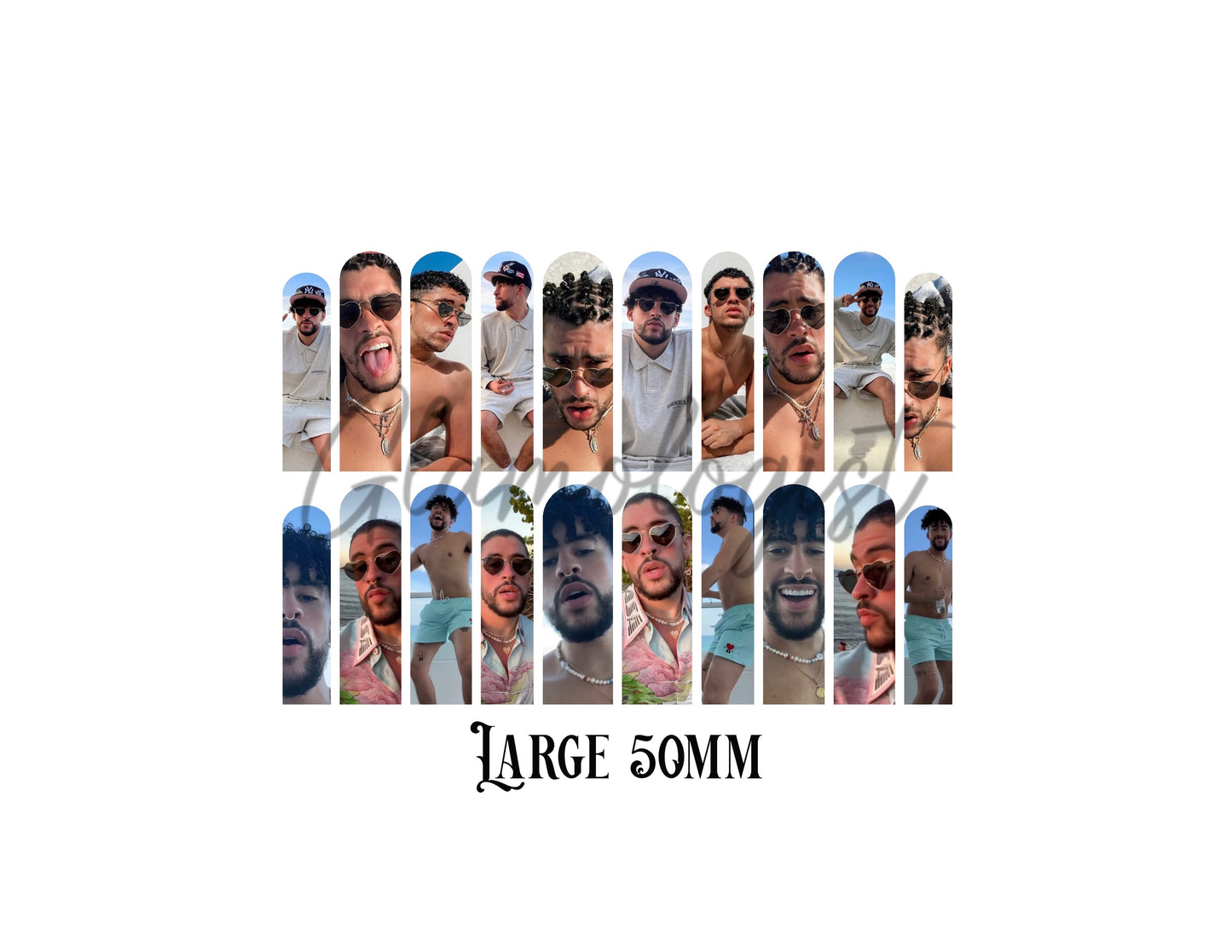 Bad Bunny Nail Decal