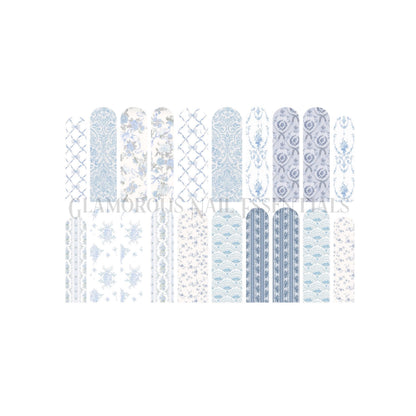Blue Coquette Nail Decal