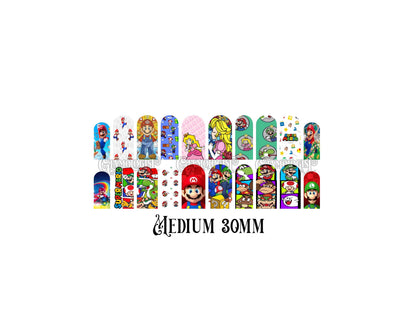 Mushroom Kingdom Nail Decal