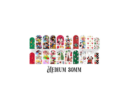 M and M  Christmas Nail Decal