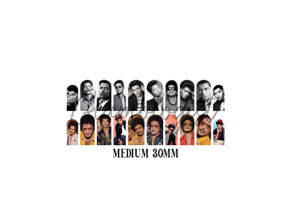 Bruno Mars Nail Decal